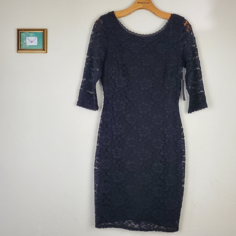 Laundry By Shelli Segal Lace Black Dress
